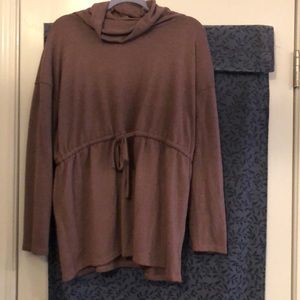 Vanilla Bay Cowl neck sweater with drawstring waist